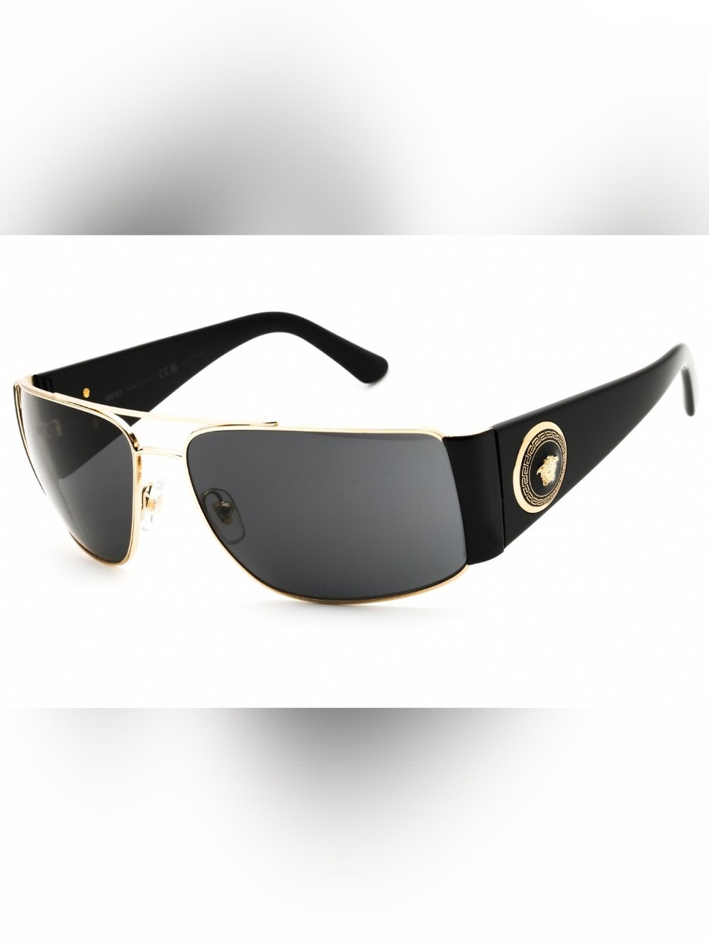 Versace 0VE2163, Gold/Grey/Dark Grey, Woman's Sunglasse, Size 63X15X135